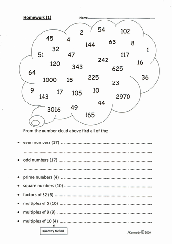 Odd Even Prime And Composite Numbers Worksheet Pdf