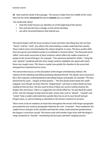 AQA GCSE Paper 1 English Language (Questions 1-4) | Teaching Resources