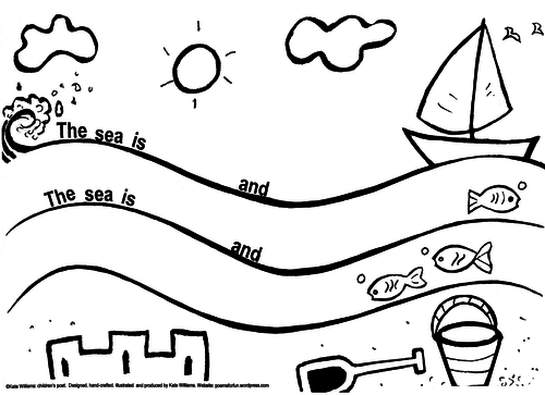 Seaside writing frame, R, Y1