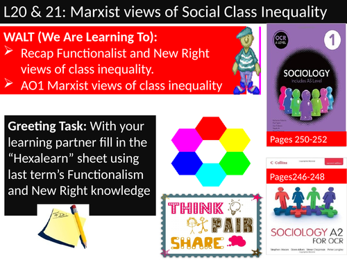 OCR A level Sociology #SOCUSI Lesson 20 and 21 (Understanding Social Inequality) Marxism