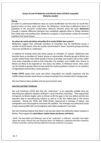 OCR A level Sociology #SOCUSI Lesson 43-44 (Understanding Social Inequality) New Right and Marxism