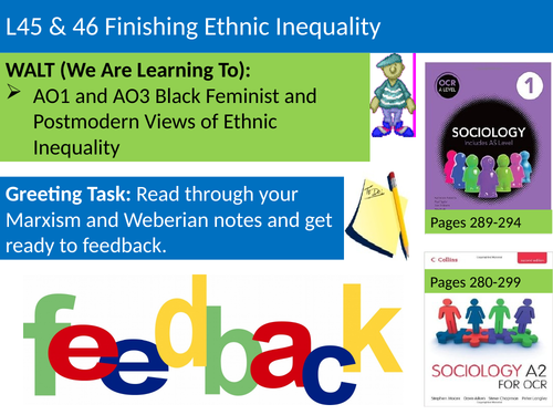 OCR A level Sociology #SOCUSI Lesson 45-46 (Understanding Social Inequality) PoMo Fem and Ethnicity