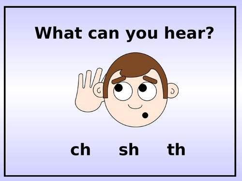 Phonics: What sound can you hear (ch? sh? th?)