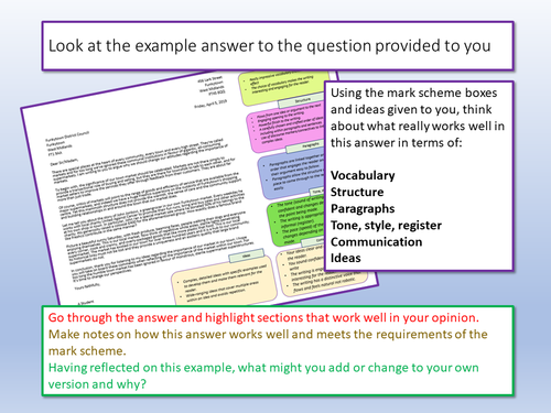 AQA English Language Paper 2 Question 5 | Teaching Resources