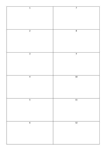 Printable Flashcard Template 2019 Teaching Resources