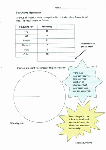 tma pie chart homework 1 and answers teaching resources