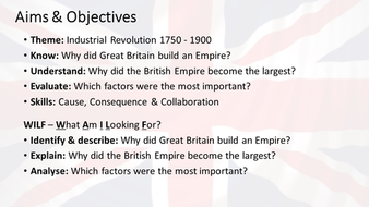 Market Place Activity Why Did Great Britain Want To Build An Empire - 