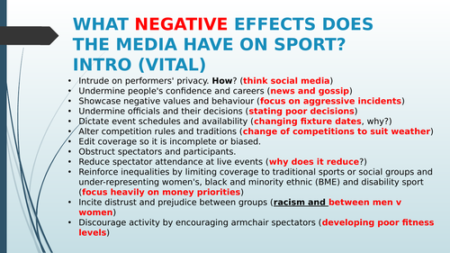 RO54 OCR sport studies Media in Sport assignment 3 Negatives of Media ...