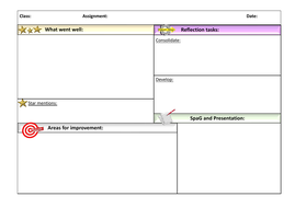 Whole Class Feedback Marking Sheet template | Teaching Resources