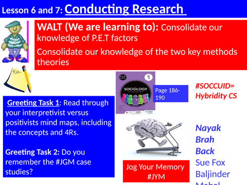 Sociology Research Methods #SOCRM Lesson 6 and 7 P.E.T factors