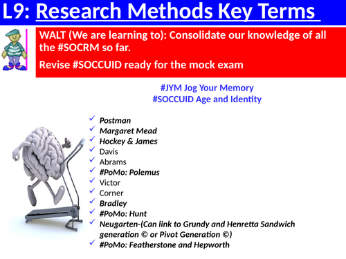 Sociology Research Methods Lesson 9 Revision Lesson with Quizlet