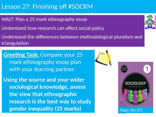 sociology research methods lesson plan