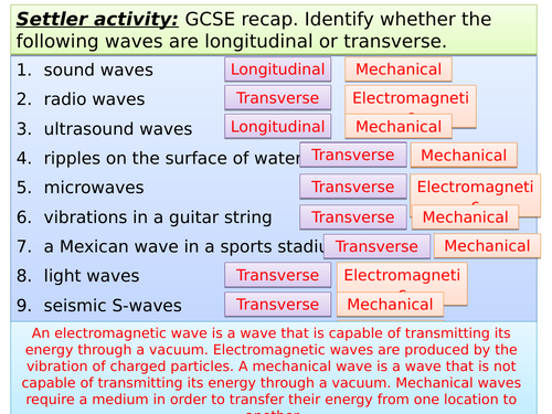 A Level Physics Waves - Waves | Teaching Resources