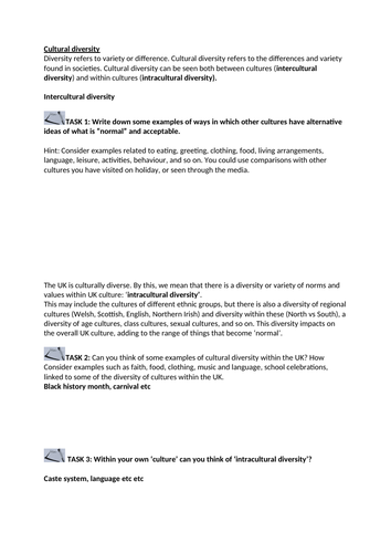 #SOCCUID Socialisation, Culture & Identity Lesson 3 and 4 Types of Culture