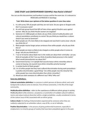 Sociology #SOCCUID Culture, Socialisation and Identity Lesson24 Ethnicity