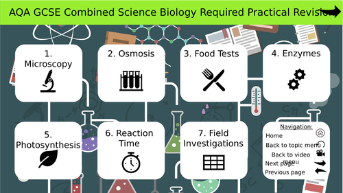 AQA GCSE Combined Science Biology Required Practical Revision 9-1 ...
