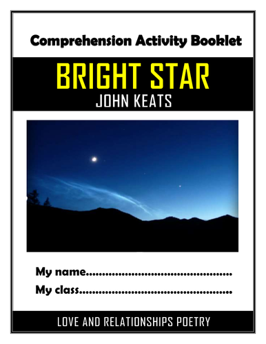 Bright Star Comprehension Activities Booklet!