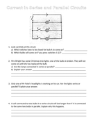Current in Series & Parallel circuits - worksheet | Teaching Resources