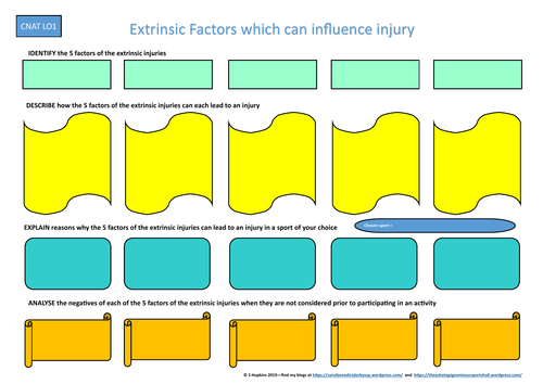 RO41 - Cambridge National - Extrinsic Factors Revision Resource