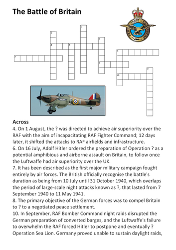 The Battle of Britain Crossword