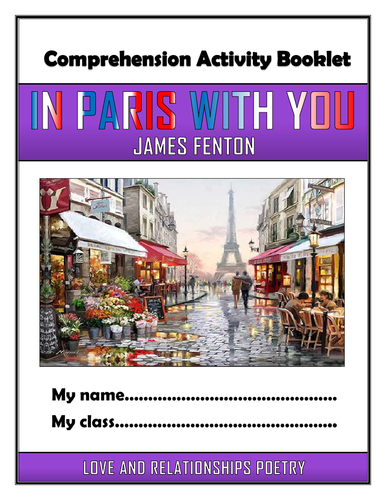 In Paris with You Comprehension Activities Booklet!
