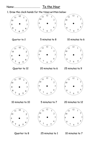 analogue time worksheets o clock half past quarter past to 5 mins blank templates challenge teaching resources