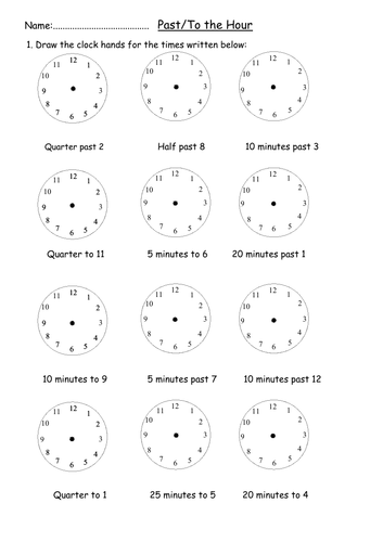 analogue time worksheets o clock half past quarter past to 5 mins blank templates challenge teaching resources