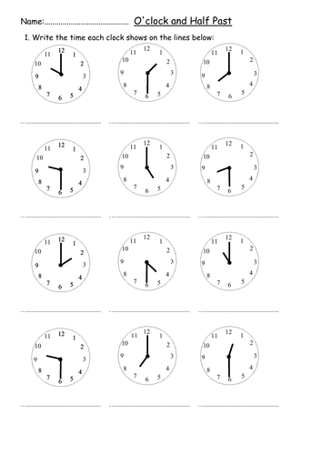 analogue time worksheets o clock half past quarter past to 5 mins blank templates challenge teaching resources