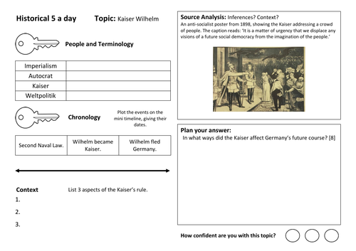 AQA Germany Democracy and Dictatorship 5 A Day Revision | Teaching ...