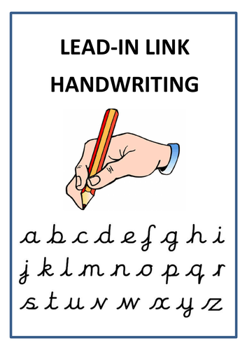 Handwriting - Lead-in Link Poster