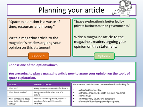 how to write an article in english paper 2