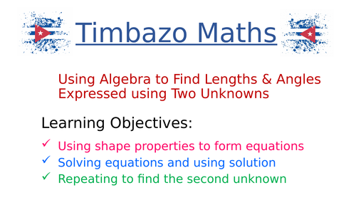 Shapes with Two Unknowns