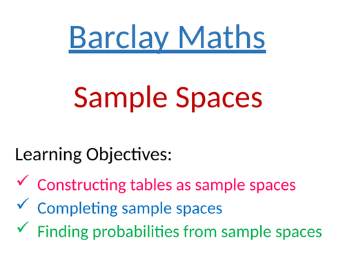 Sample Spaces