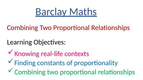 Combining Two Proportional Relationships