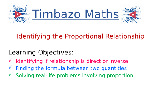 Identifying a Proportional Relationship