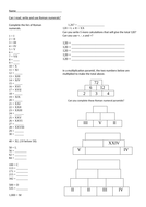 Roman numerals worksheet year 6 image