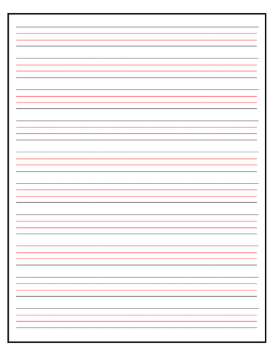 Handwriting Paper (3 sheets)