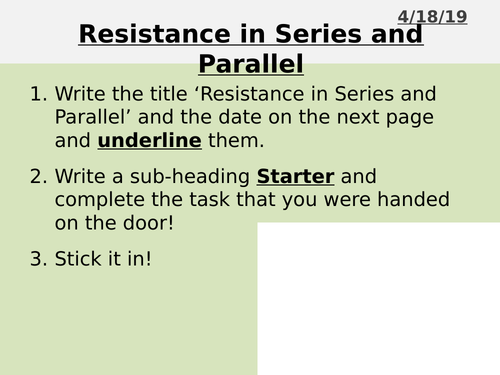 AQA GCSE Physics Resistance in Series and Parallel | Teaching Resources