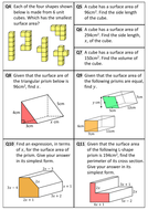 Surface area of prisms | Teaching Resources