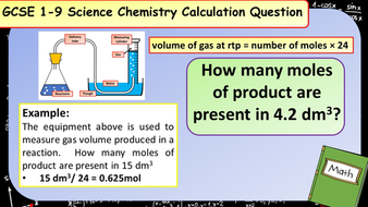 £1 ONLY: 75 GCSE Chemistry (Science) Gas Volume Calculation Revision ...