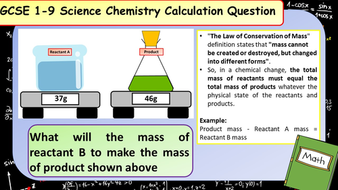 £1 ONLY: 50 GCSE Chemistry (Science) Conservation of Mass Calculation ...