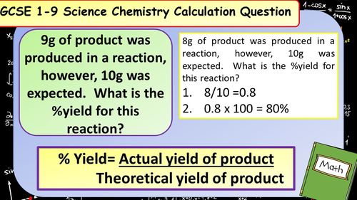 1-only-100-gcse-chemistry-science-percentage-yield-calculation