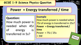 how to solve power questions in physics