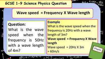 £1 ONLY: 50 GCSE Physics (Science) Wave Speed Calculation ...