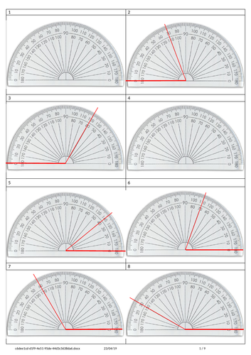 Protractor Read and Draw angles | Teaching Resources