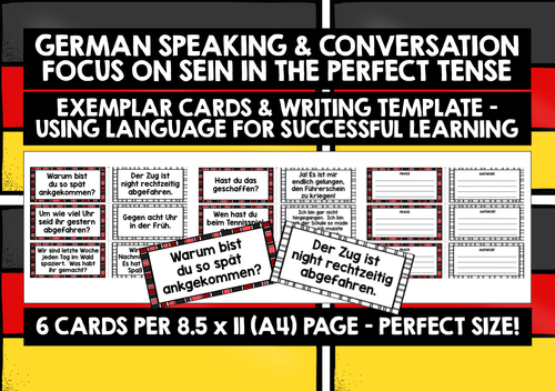 GERMAN CONVERSATION CARDS #5 | Teaching Resources