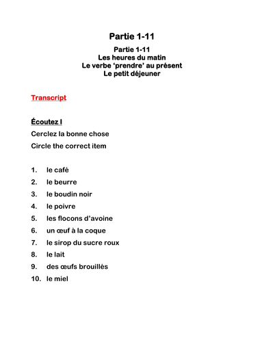 French for Adults: Beginners: Part 11: The verb 'prendre' in the ...