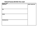 4 Boxing up template report story poem | Teaching Resources