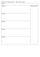 4 Boxing up template report story poem | Teaching Resources