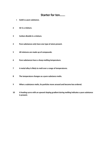 Starter for 10 ..... quick quiz questions for starters CC 1 and 2 ...